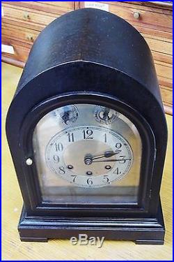 Antique Gustav Becker Mantle Parlor Clock Westminster Chime Very Good Cond c1918