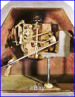 Antique Gustav Becker Napoleon Hat Camelback Tambour Westminster Chimes Clock