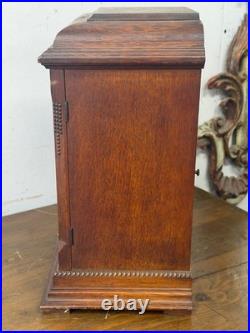 Antique Gustav Becker Oak Westminster chime clock carved case original