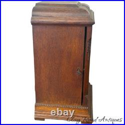 Antique Gustav Becker Oak Westminster chime clock carved case original