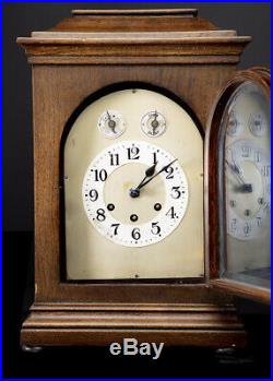 Antique Gustav Becker Running Fine Westminster Chime Melody Bracket Clock 8 Day