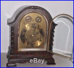 Antique Gustav Becker Westminster Chime Bracket Mantel Clock Working Germany
