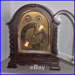 Antique Gustav Becker Westminster Chime Bracket Mantel Clock Working Germany
