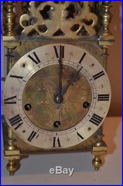 Antique Gustav Becker shelf lantern clock with 5 bell Westminster chime