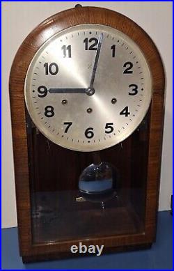 Antique HAC Hamburg America Wall Clock Regulator 8 Day Westminster Chime Working