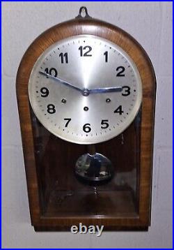 Antique HAC Hamburg America Wall Clock Regulator 8 Day Westminster Chime Working