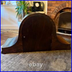 Antique HAC Westminster Chiming Mantel Clock c1930 Oak Napoleon Hat