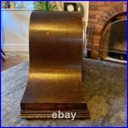 Antique HAC Westminster Chiming Mantel Clock c1930 Oak Napoleon Hat
