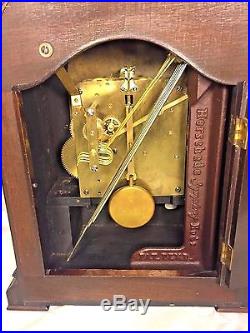 Antique Herschede Bracket Clock Beehive Clock Mahogany Case Westminster Chimes