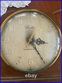 Antique Herschede Model H-850 Electric Mantle Westminster Chime Clock