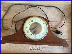 Antique Herschede Model H-850 Electric Mantle Westminster Chime Clock As Is