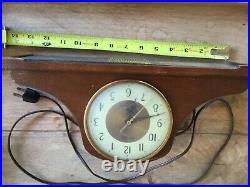 Antique Herschede Model H-850 Electric Mantle Westminster Chime Clock As Is