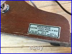 Antique Herschede Model H-850 Electric Mantle Westminster Chime Clock As Is