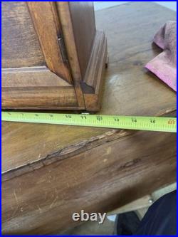 Antique Inlaid walnut Junghams Westminster chime clock Germany large