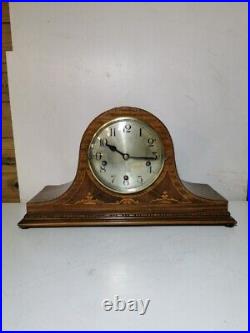 Antique Inlaid westminster chiming clock in working order