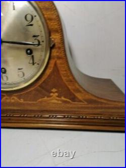 Antique Inlaid westminster chiming clock in working order