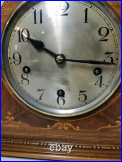 Antique Inlaid westminster chiming clock in working order