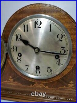 Antique Inlaid westminster chiming clock in working order