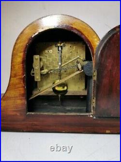 Antique Inlaid westminster chiming clock in working order