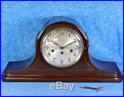 Antique JUNGHANS Westminster Chime 8 Day Key Wind Tambour Mantel Clock- Works