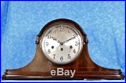 Antique JUNGHANS Westminster Chime 8 Day Key Wind Tambour Mantel Clock- Works
