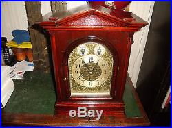Antique Junghans, 1912, Mahogany, Westminster Chimes 8 Day, Mantel Bracket Clock