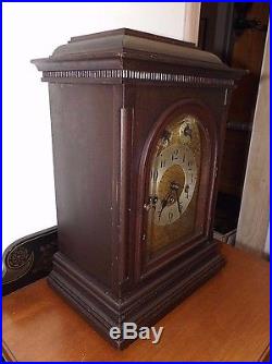 Antique Junghans 1920s Westminster Chime Bracket Shelf Clock Runs Beautifully