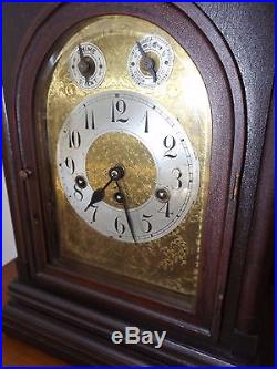 Antique Junghans 1920s Westminster Chime Bracket Shelf Clock Runs Beautifully