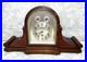 Antique Junghans 3 Wind Mantel Clock Westminster Chimes Rounded Top Case Runs