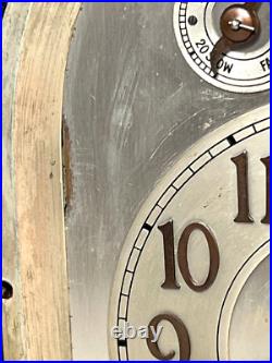 Antique Junghans 3 Wind Mantel Clock Westminster Chimes Rounded Top Case Runs