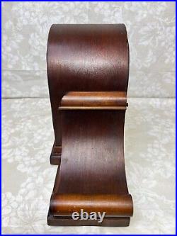 Antique Junghans 3 Wind Mantel Clock Westminster Chimes Rounded Top Case Runs