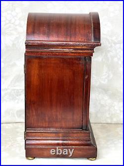 Antique Junghans 3 Wind Mantel Clock Westminster Chimes Rounded Top Case Runs