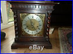 Antique Junghans 8 Day German 1919 Westminster Chime Bracket Shelf Clock