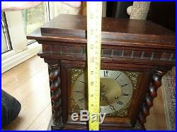 Antique Junghans 8 Day German 1919 Westminster Chime Bracket Shelf Clock