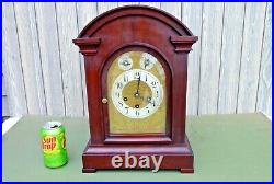 Antique Junghans 8 Day Westminster Chime Mahogany Mantel Bracket Clock AS IS