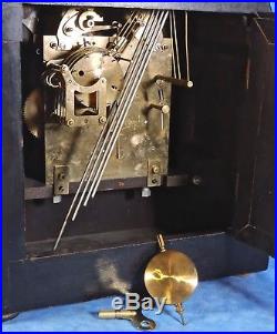 Antique Junghans AUCKLAND Westminster Chime Mahogany Bracket Mantel Clock- Works