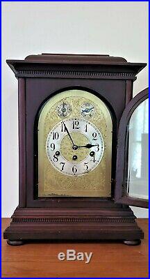 Antique Junghans Bracket Clock Westminster Chimes 8 Day Shelf Mantle Germany