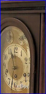 Antique Junghans Bracket Clock Westminster Chimes 8 Day Shelf Mantle Germany