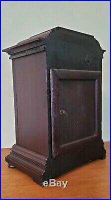 Antique Junghans Bracket Clock Westminster Chimes 8 Day Shelf Mantle Germany