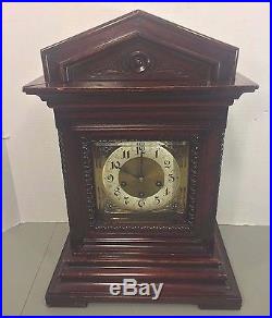 Antique Junghans Bracket Clock Westminster Chimes Runs Strikes Westminster Chime