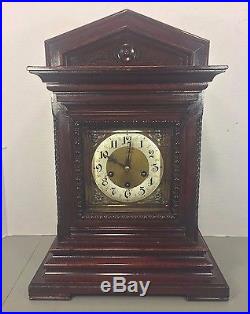 Antique Junghans Bracket Clock Westminster Chimes Runs Strikes Westminster Chime