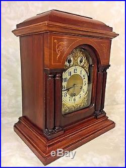 Antique Junghans Bracket Clock Westminster Chimes Runs Strikes and Chimes 1908