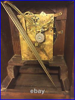 Antique Junghans Clock with Inlaid Wood Case B07 Mvmt Running, Striking, & Chiming