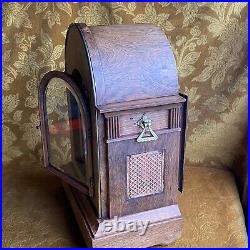 Antique Junghans Fully Working Large Mantle Clock Westminster Chime Rosewood