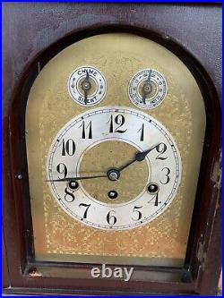 Antique Junghans German Mahogany Mantel Clock. 1900's