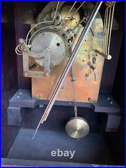 Antique Junghans German Mahogany Mantel Clock. 1900's