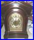 Antique Junghans German Mahogany Mantel Clock Runs Chimes And Keeps The Time A52