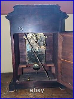 Antique Junghans Mahogany Westminster Chime Bracket Mantle Clock B12 Movement