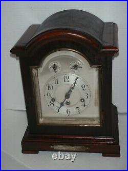 Antique Junghans Mahogany Westminster Chime Mantle Bracket Clock 1916 Gift