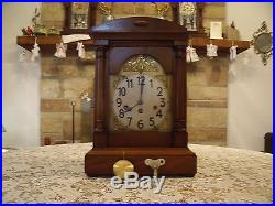 Antique Junghans, Westminster Chime. 8 Day, Maple Bracket Clock-Wurttemberg-1911